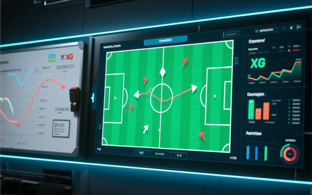 淘汰赛数据面板与战术对位的可视化示意